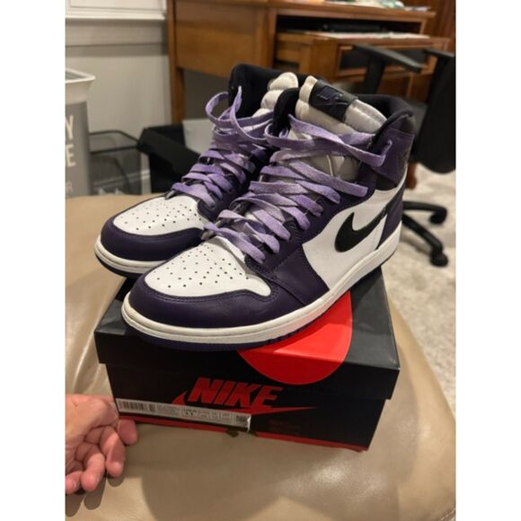 Jordan 1 Court Purple 2.0 - Picture 1 of 8